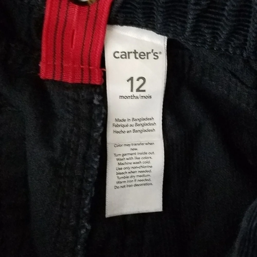 Carter's Corduroy Pants with Suspenders 12m